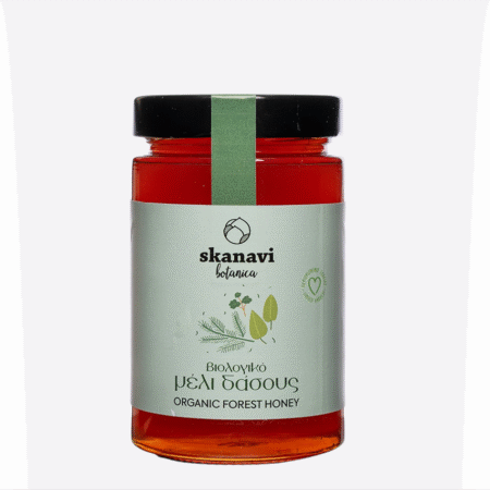 Βιολογικό μέλι δάσους 550g σε γυάλινο βάζο